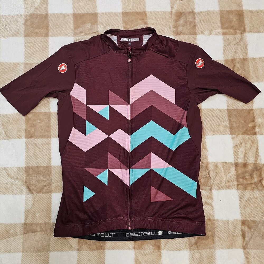 Castelli Womens Cycling Gravel Road Jersey Maroon Size Large